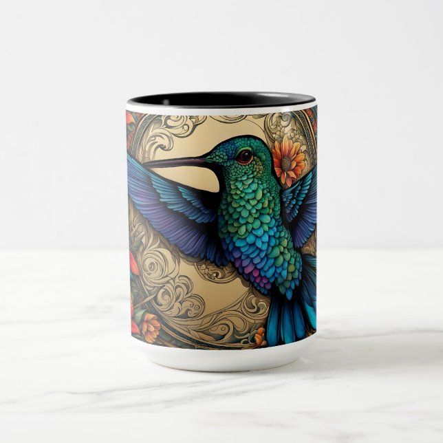 Taza Colibrí y flores (Centro)