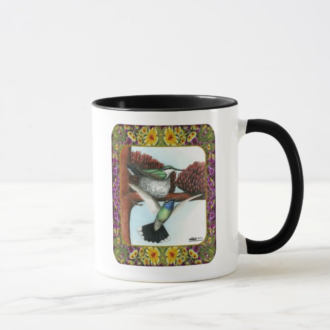 Taza Colibríes y Flores #3 (Derecha)