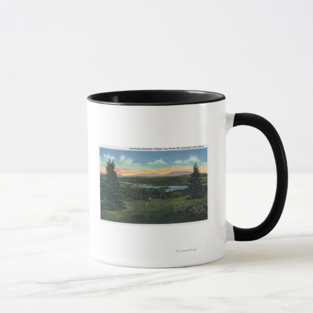 Taza Colina Manor Con Vistas A Rangeley Village Scene (Derecha)