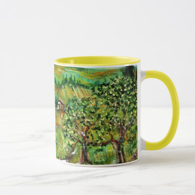 TAZA COLINAS VERDES Y OLIVOS PAISAJE TOSCANO (Derecha)