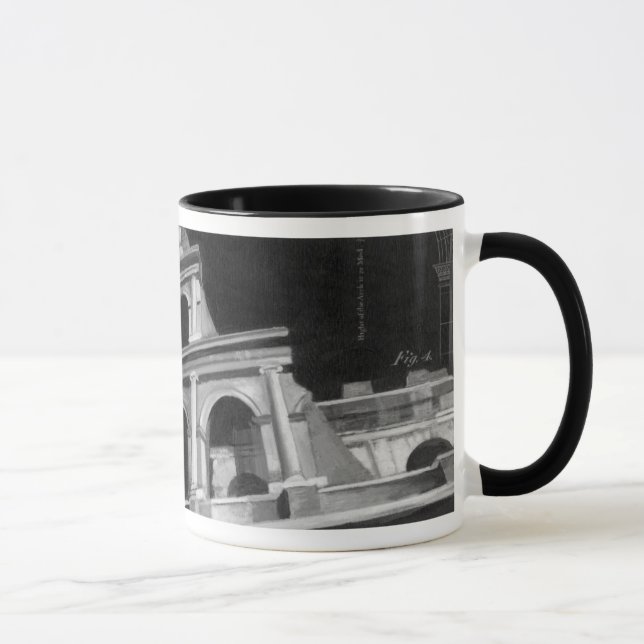 Taza Coliseo romano con dibujos arquitectónicos (Derecha)