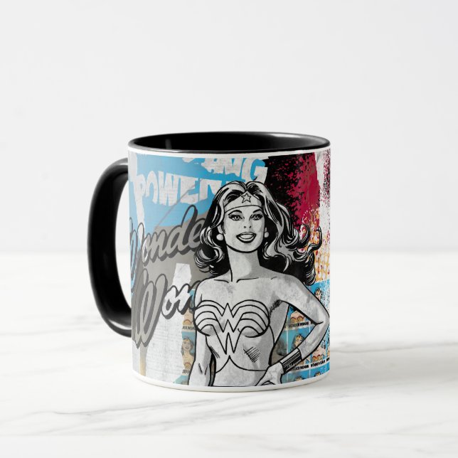 Taza Collage 2 de la mujer maravilla (Anverso izquierdo)