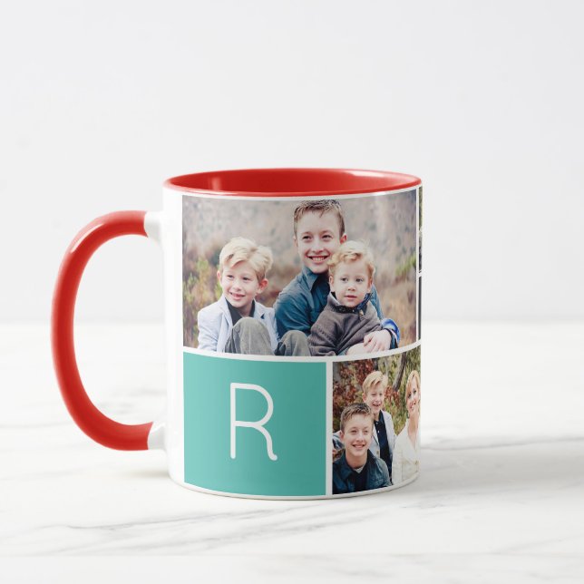 Taza Collage de amor 5 Photo Mug (Izquierda)