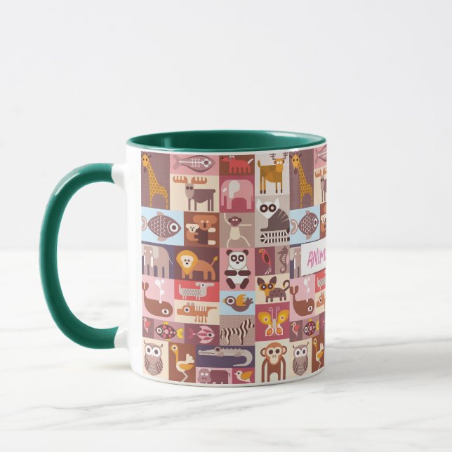 Taza Collage de animales (Izquierda)