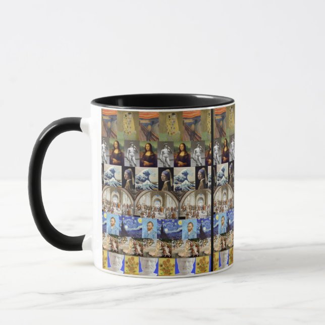 Taza Collage de Arte Famoso, (Izquierda)