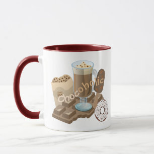 Taza Collage de chocolate chocoholico