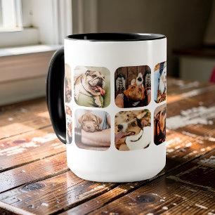 Taza Collage de cuadrícula de 12 fotos de aplicación mi