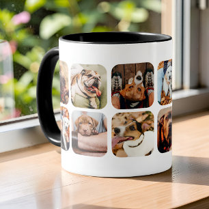 Taza Collage de cuadrícula de aplicación de 12 fotos mi
