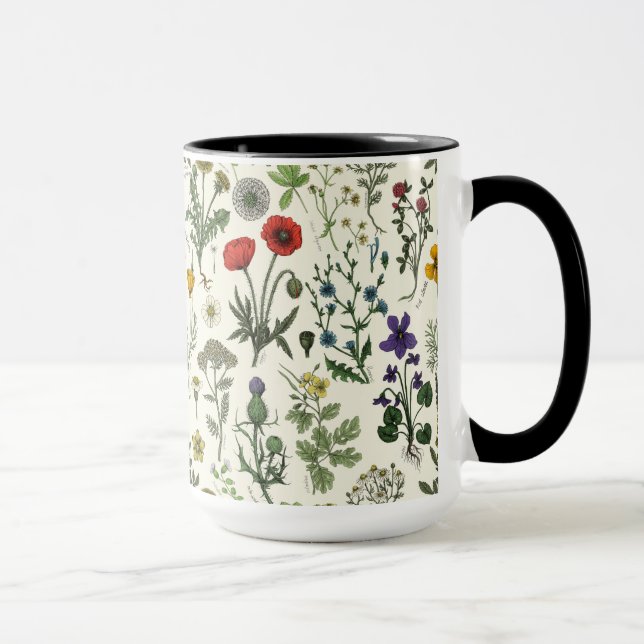 Taza Collage de flores silvestres (Derecha)