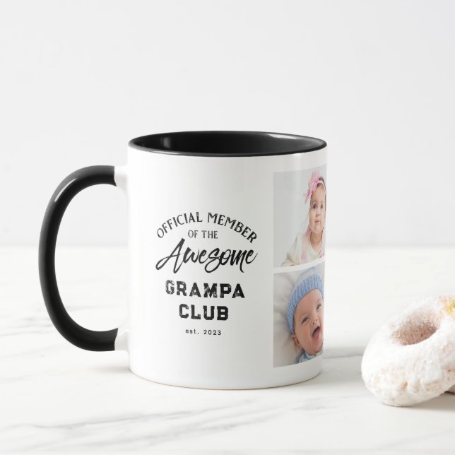 Taza Collage de fotos asombroso GRAMPA Mug (Con donut)