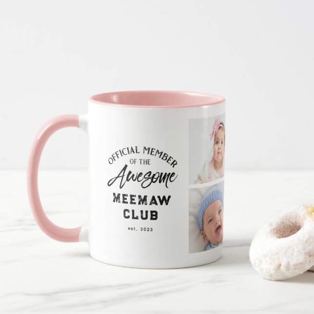 Taza Collage de fotos asombroso MEEMAW Mug (Con donut)