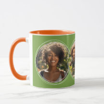 Collage de fotos circulares de plantilla 3 Green C