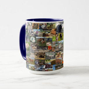 Taza Collage de fotos de vida de la granja,
