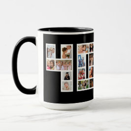 Taza Collage de fotos del 40 cumpleaños