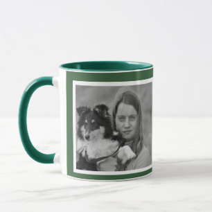 Taza Collage de fotos del personalizado Hunter Green 2