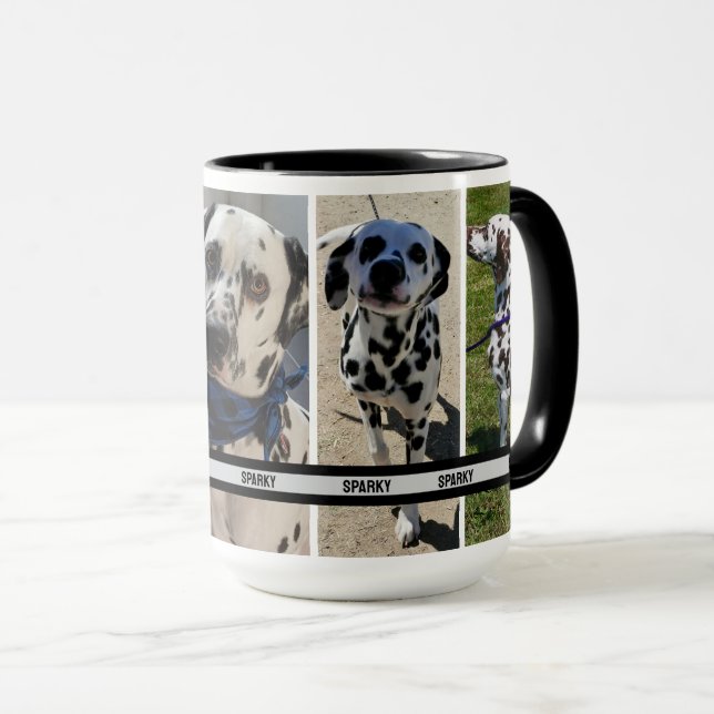 Taza Collage de fotos Mascota personalizado para teléfo (Anverso derecho)