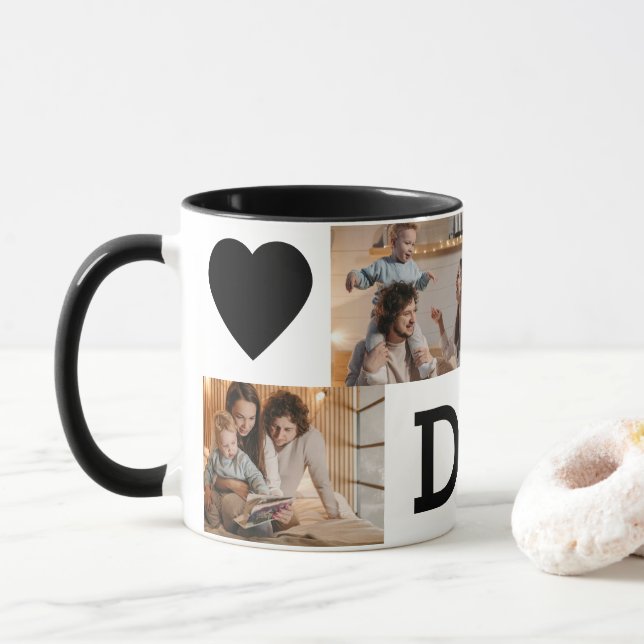 Taza Collage de fotos Mug - 8Fotos | Día perfecto para  (Con donut)