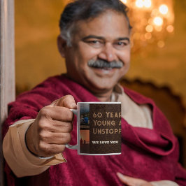 Taza Collage de fotos personalizado 60 Regalos de cumpl