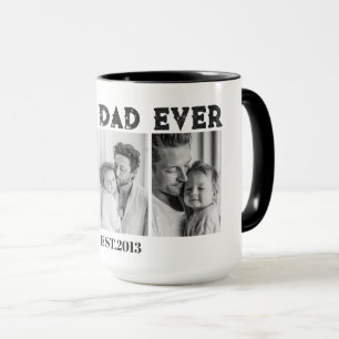Taza Collage de fotos personalizado 'Mejor papá del mun
