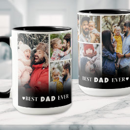Taza Collage de Fotos Personalizado Mejor Papá del Mund