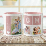 Taza Collage de fotos Rubor Pink Mom<br><div class="desc">Hágale saber a tu madre cuánto la amas con este toque fotográfico que es perfecto para el Día de la Madre,  el cumpleaños de mamá o sus Navidades.</div>