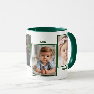 Taza Collage de la familia de cuatro fotografías person