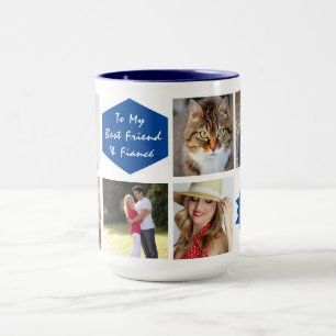Taza Collage de plantilla de fotografía de Fiancé Kee
