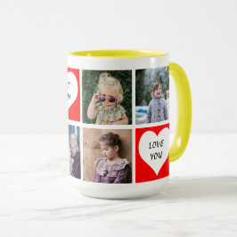 Taza Collage de plantillas fotográficas mejor mamá