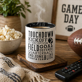 Taza Collage de términos de fútbol