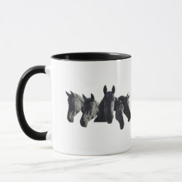 Taza "Collage del caballo negro"