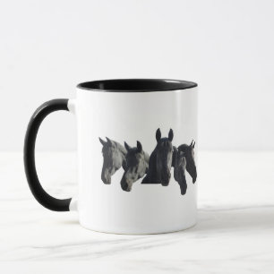 Taza "Collage del caballo negro"