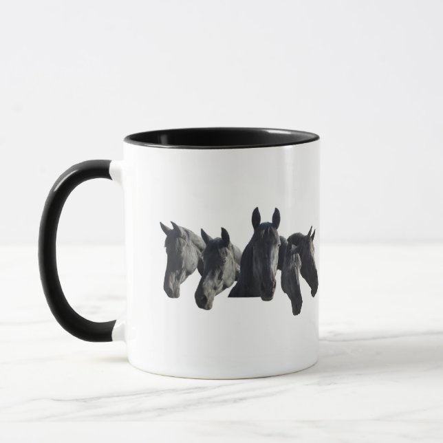 Taza "Collage del caballo negro" (Izquierda)