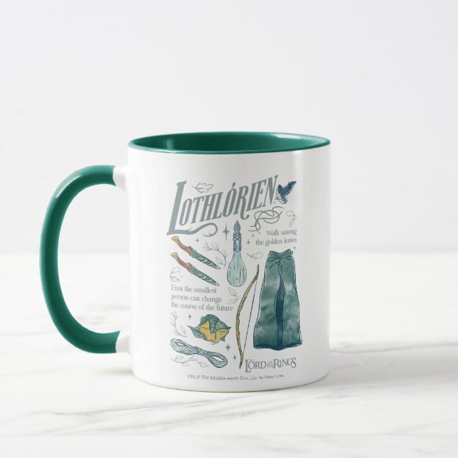 Taza Collage Gráfico de Acuarela LOTHLORIEN™ (Izquierda)