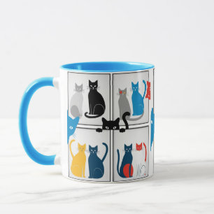 Taza Collage moderno para gatos