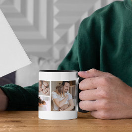 Taza Collage Personalizado de 6 Fotos | Día del Padre