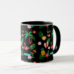 Taza Collage tropical 🍍 🌴 🦩