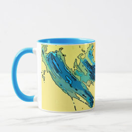 Taza Collectable y colorido barro de arte PiCassieO Wes