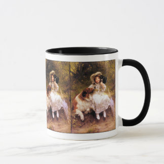 Taza Collie, Chica y gato