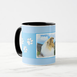Taza Collie in Mountains (Rough) Pintura - Perro Art