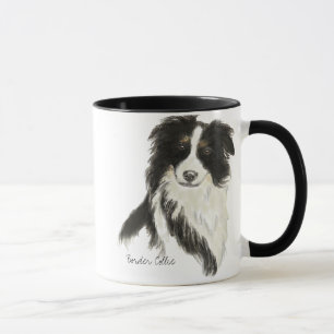 Taza Collie Mug de borde