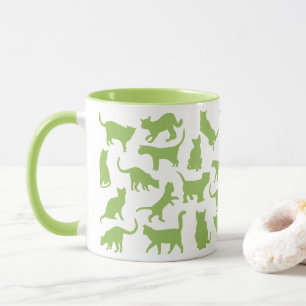 Taza Color de los gatos verde lima