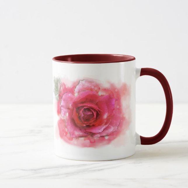 Taza color de rosa (Derecha)