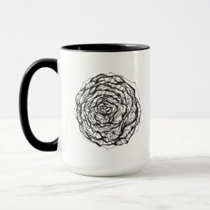 Taza Color de rosa ornamental abstracto