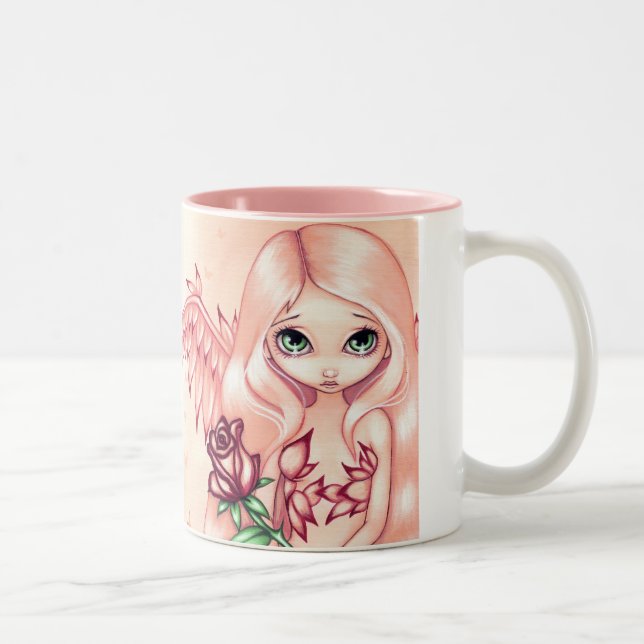 Taza "color de rosa" pálida (Derecha)