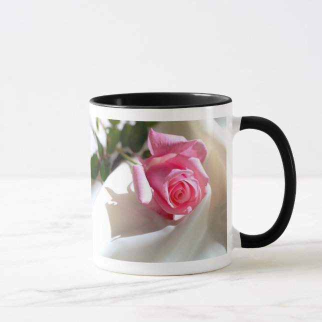 Taza Color de rosa rosado (Derecha)