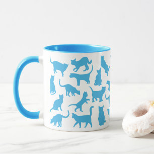 Taza Color del gato Bebé Azul