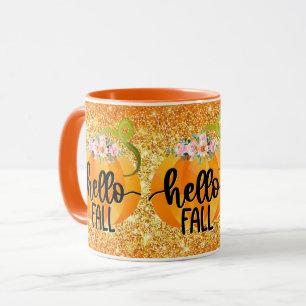 Taza Color del Personalizar de otoño de Hello Fall