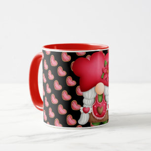 Taza Color del Personalizar del gnomo del corazón