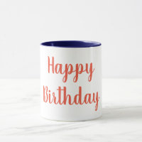 Color naranja Feliz BIrthday