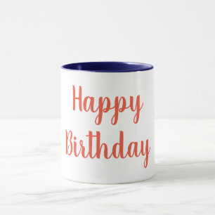 Taza Color naranja Feliz BIrthday
